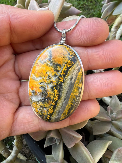 Collana con Diaspro BumbleBee dall' Indonesia - Diaspro Calabrone