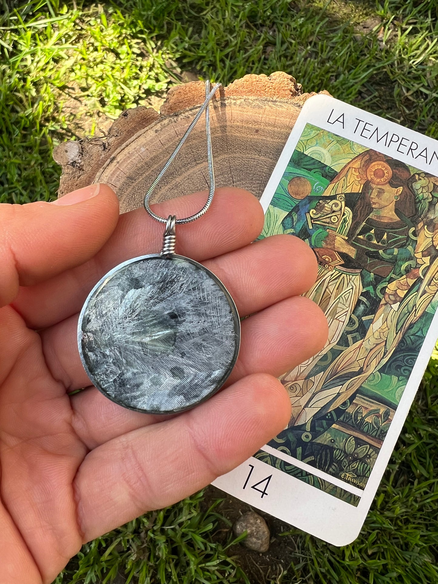 Collana con Serafinite tonda siberiana
