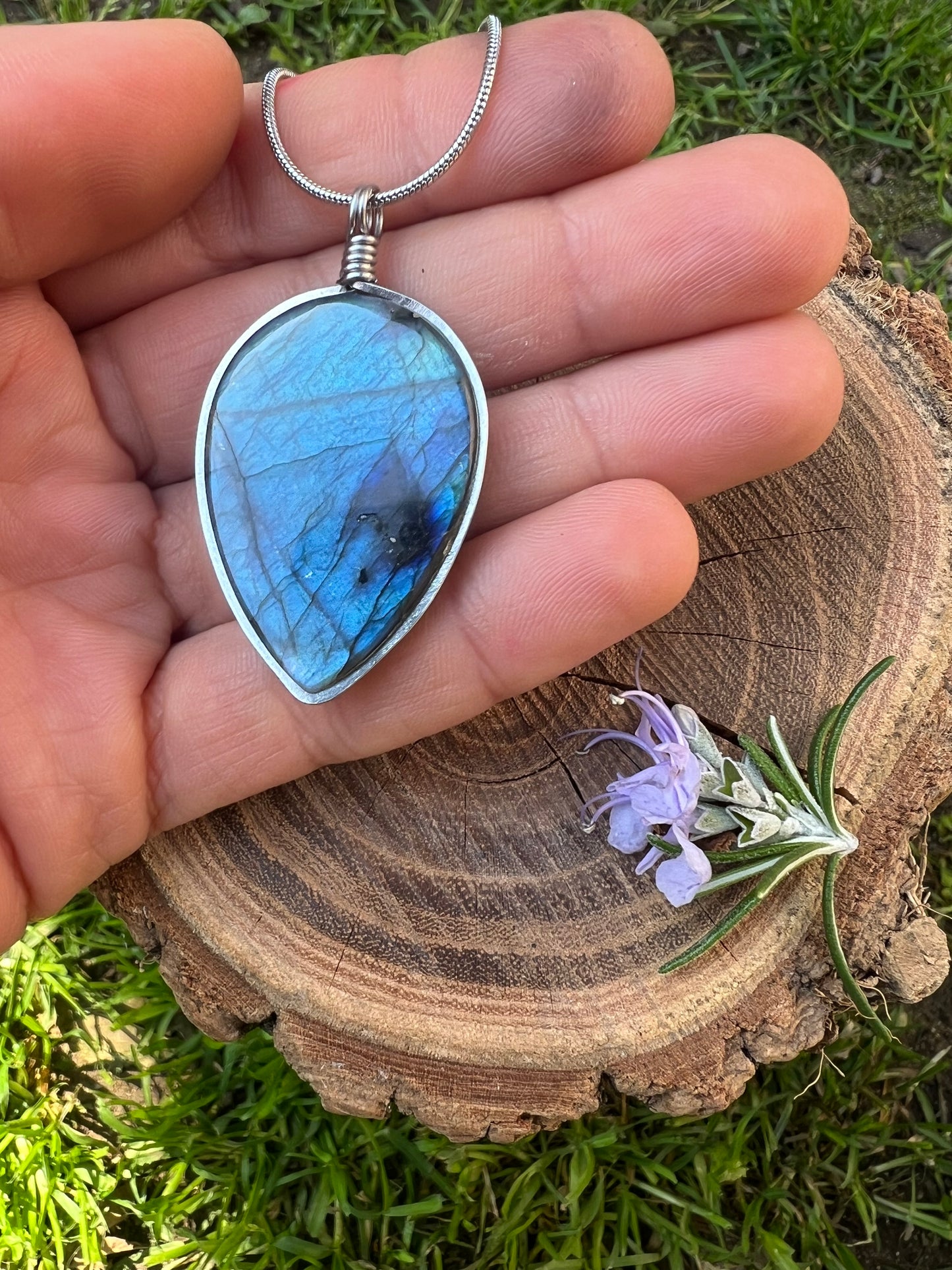 Collana con Labradorite blu intenso - Labradorite Mistica