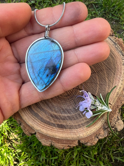 Collana con Labradorite blu intenso - Labradorite Mistica