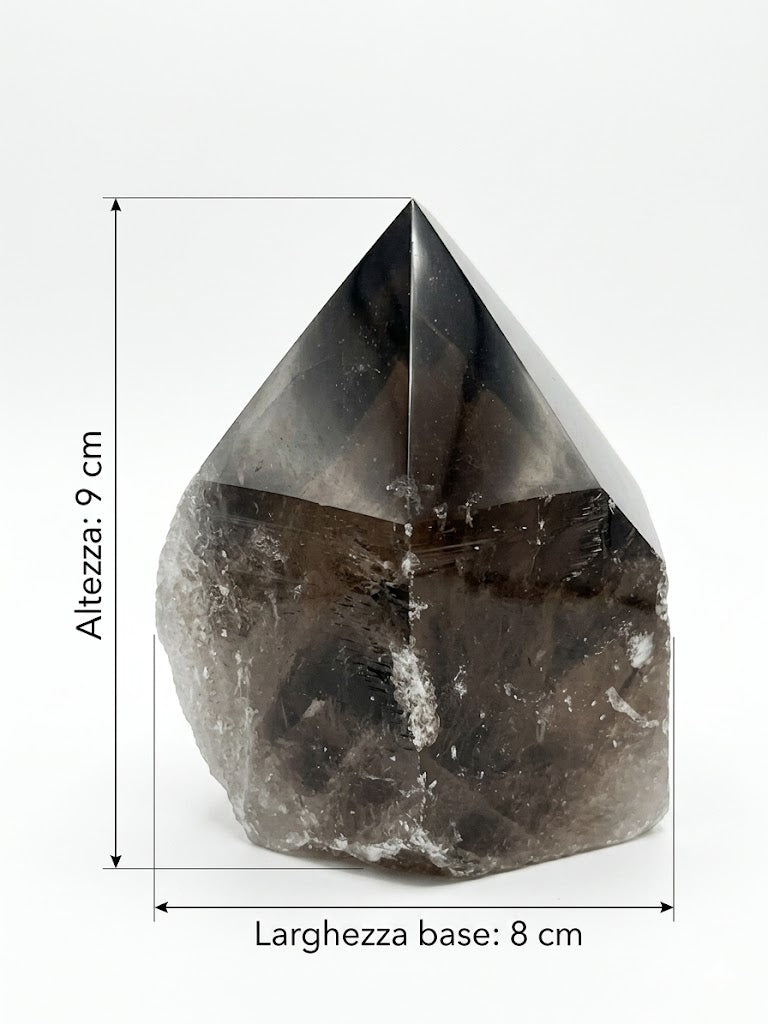 Magnifica Punta di Quarzo Fumè – Trasparenza e Solidità – 876g