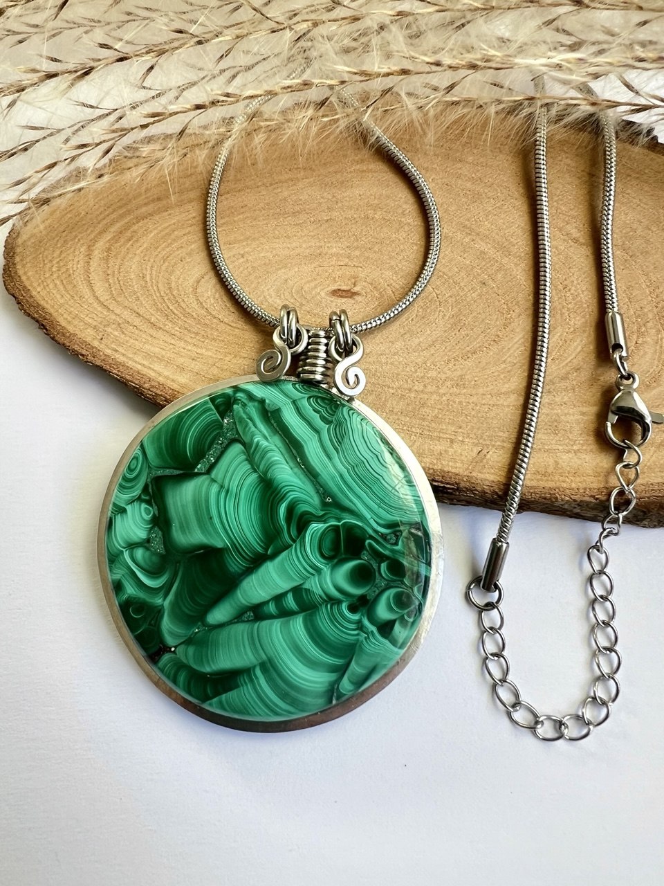 Collana con Malachite alta qualità - Collana Malachite Floresta