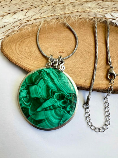 Collana con Malachite alta qualità - Collana Malachite Floresta