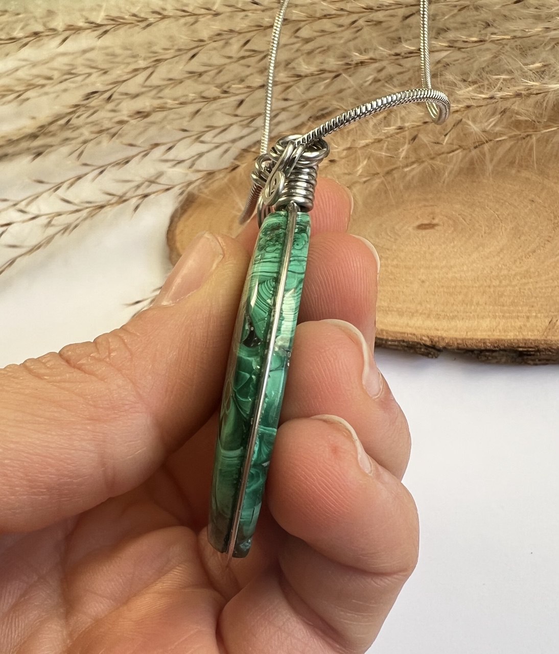 Collana con Malachite alta qualità - Collana Malachite Floresta