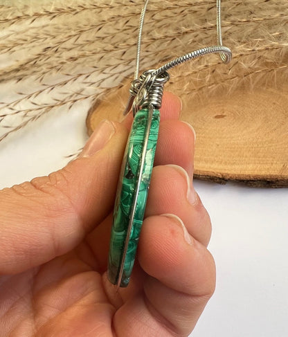 Collana con Malachite alta qualità - Collana Malachite Floresta