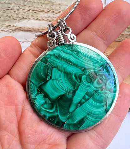 Collana con Malachite alta qualità - Collana Malachite Floresta