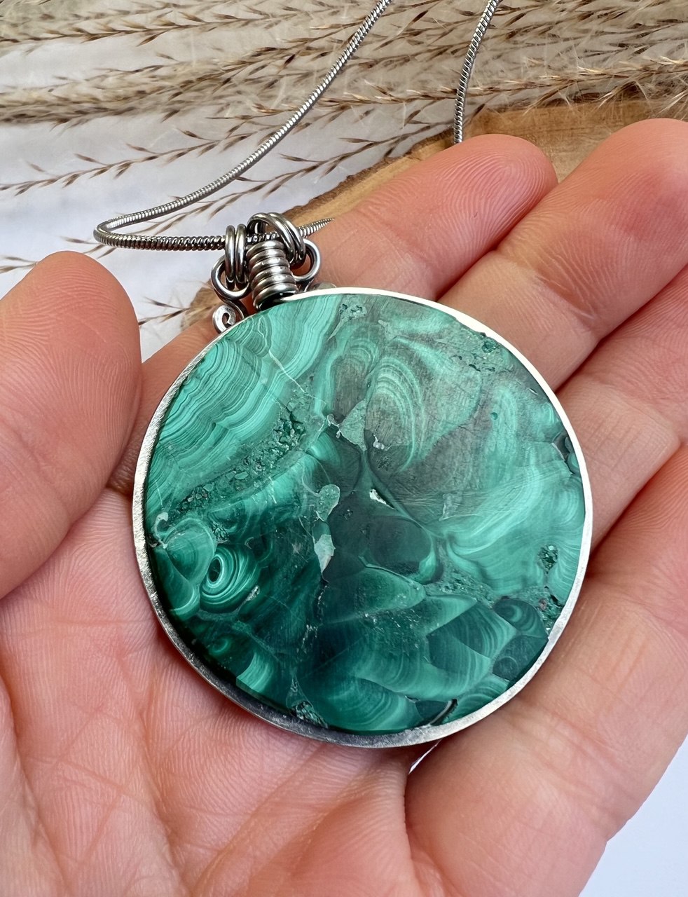 Collana con Malachite alta qualità - Collana Malachite Floresta