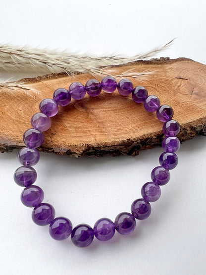 Bracciale di Ametista a Sfere: Eleganza in Diverse Misure