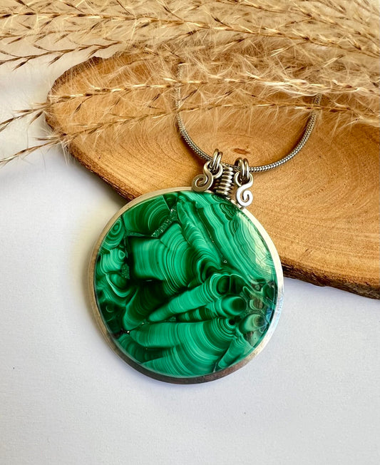 Collana con Malachite alta qualità - Collana Malachite Floresta