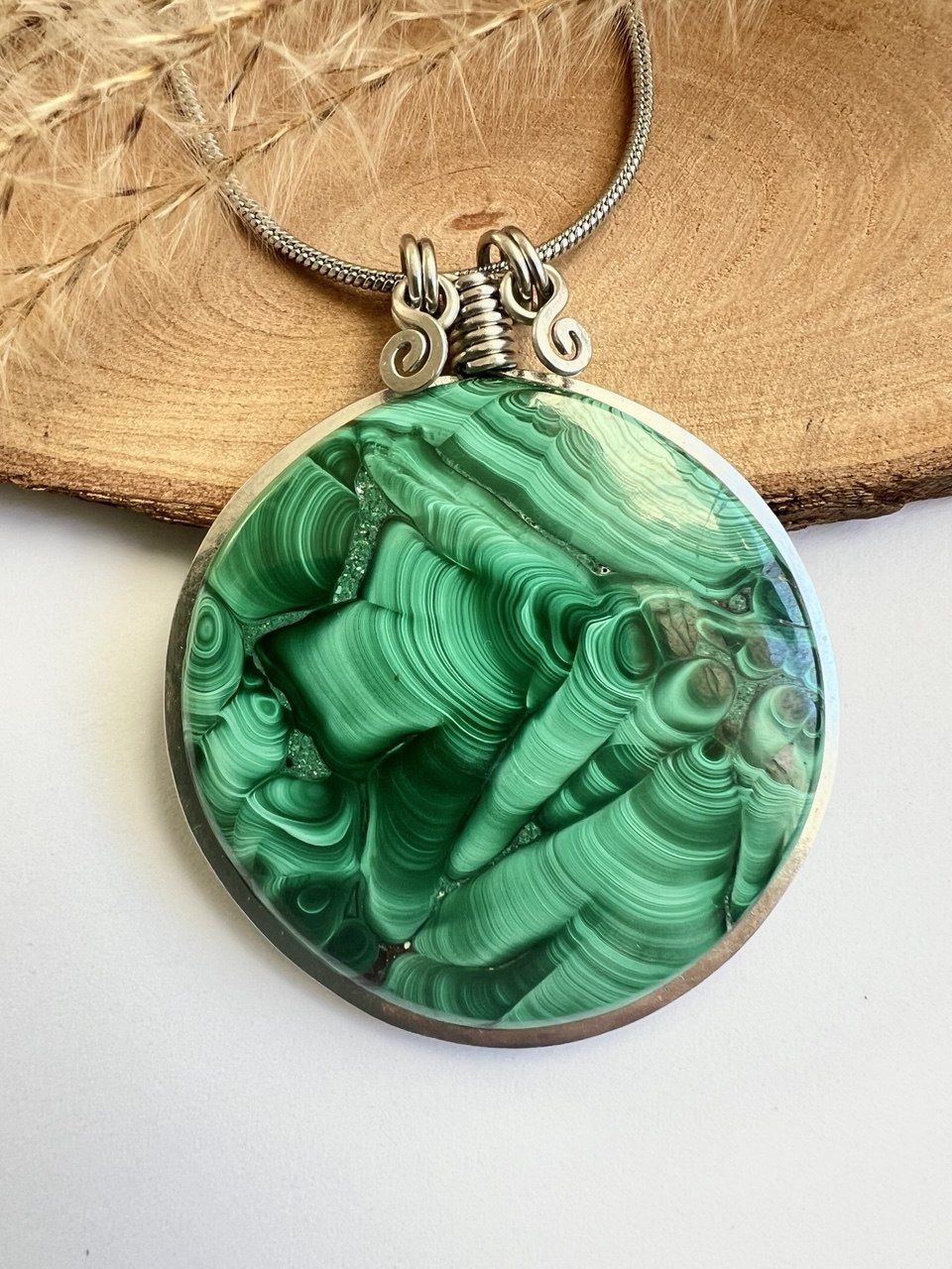 Collana con Malachite alta qualità - Collana Malachite Floresta