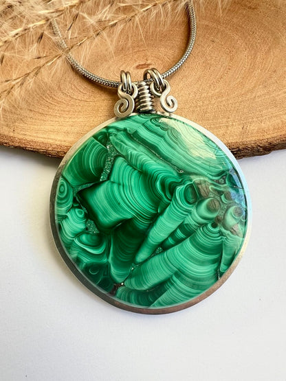 Collana con Malachite alta qualità - Collana Malachite Floresta