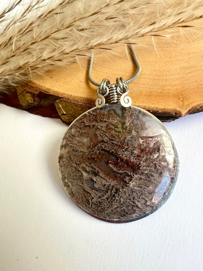 Collana di Agata muschiata indonesiana - Giardino incantato