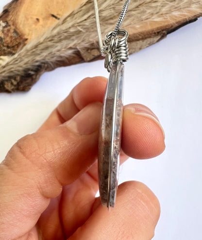 Collana di Agata muschiata indonesiana - Giardino incantato