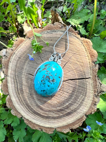 Collana con ciondolo di Turchese reale
