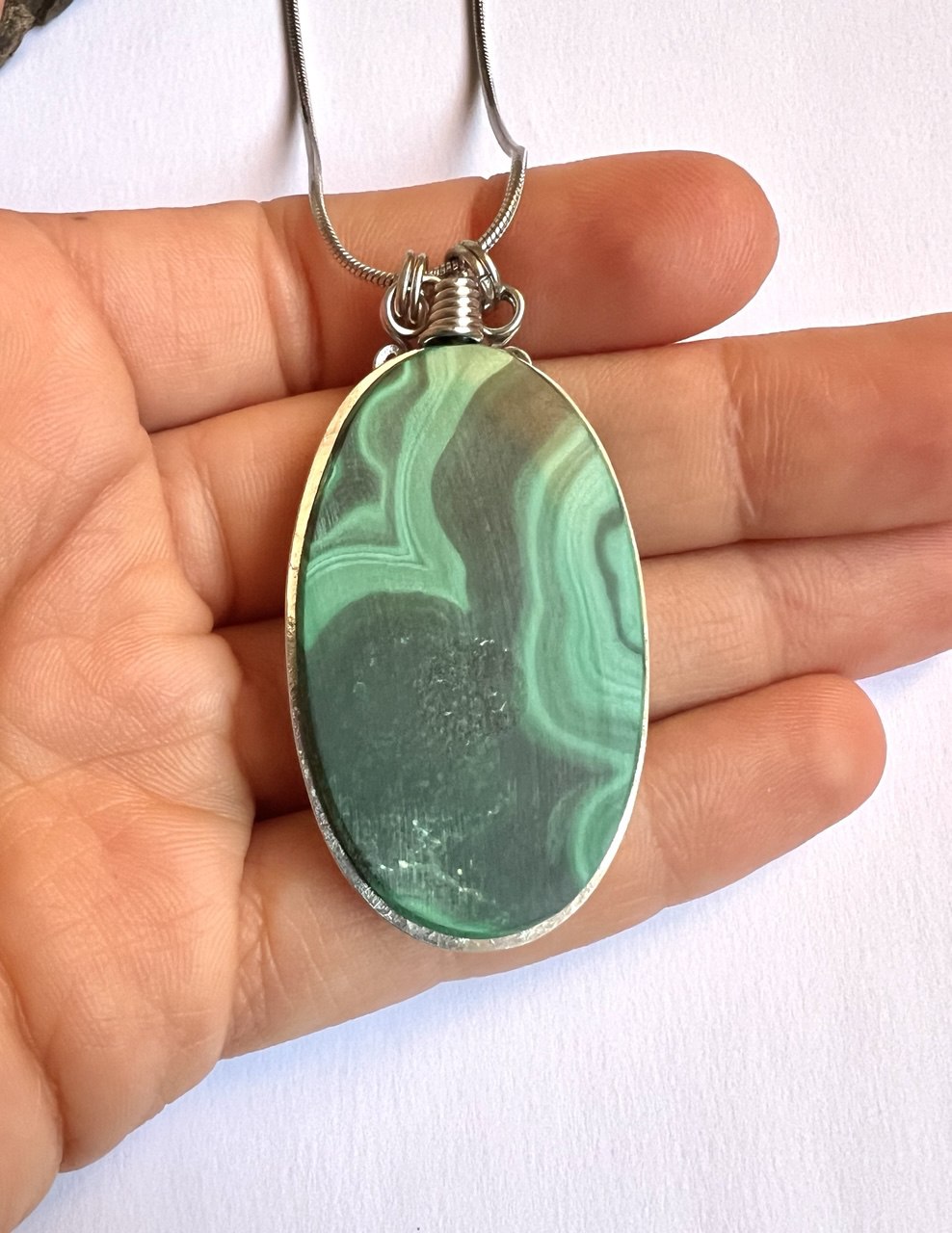 Ciondolo Malachite & Crisocolla (Malacolla)