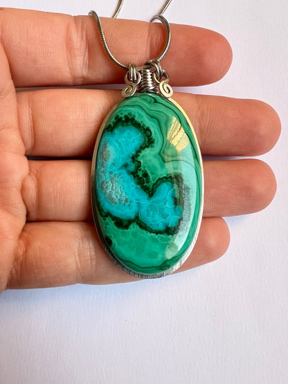 Ciondolo Malachite & Crisocolla (Malacolla)