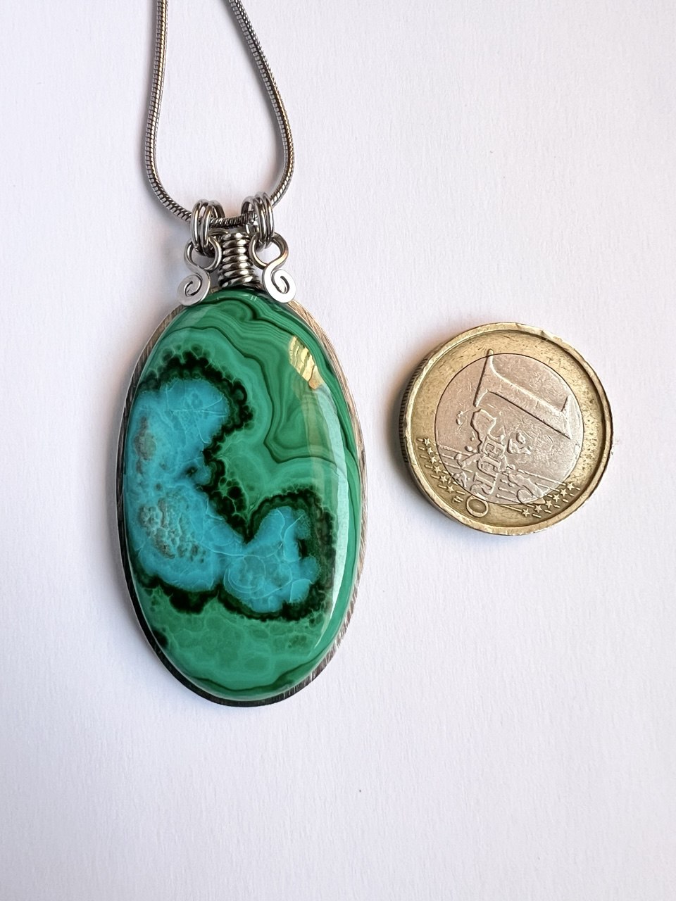Ciondolo Malachite & Crisocolla (Malacolla)