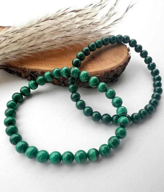 Bracciale di Quarzo Malachite: Eleganza in Diverse sfumature