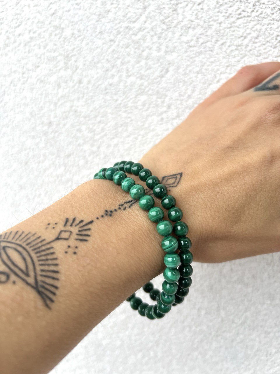 Bracciale di Quarzo Malachite: Eleganza in Diverse sfumature
