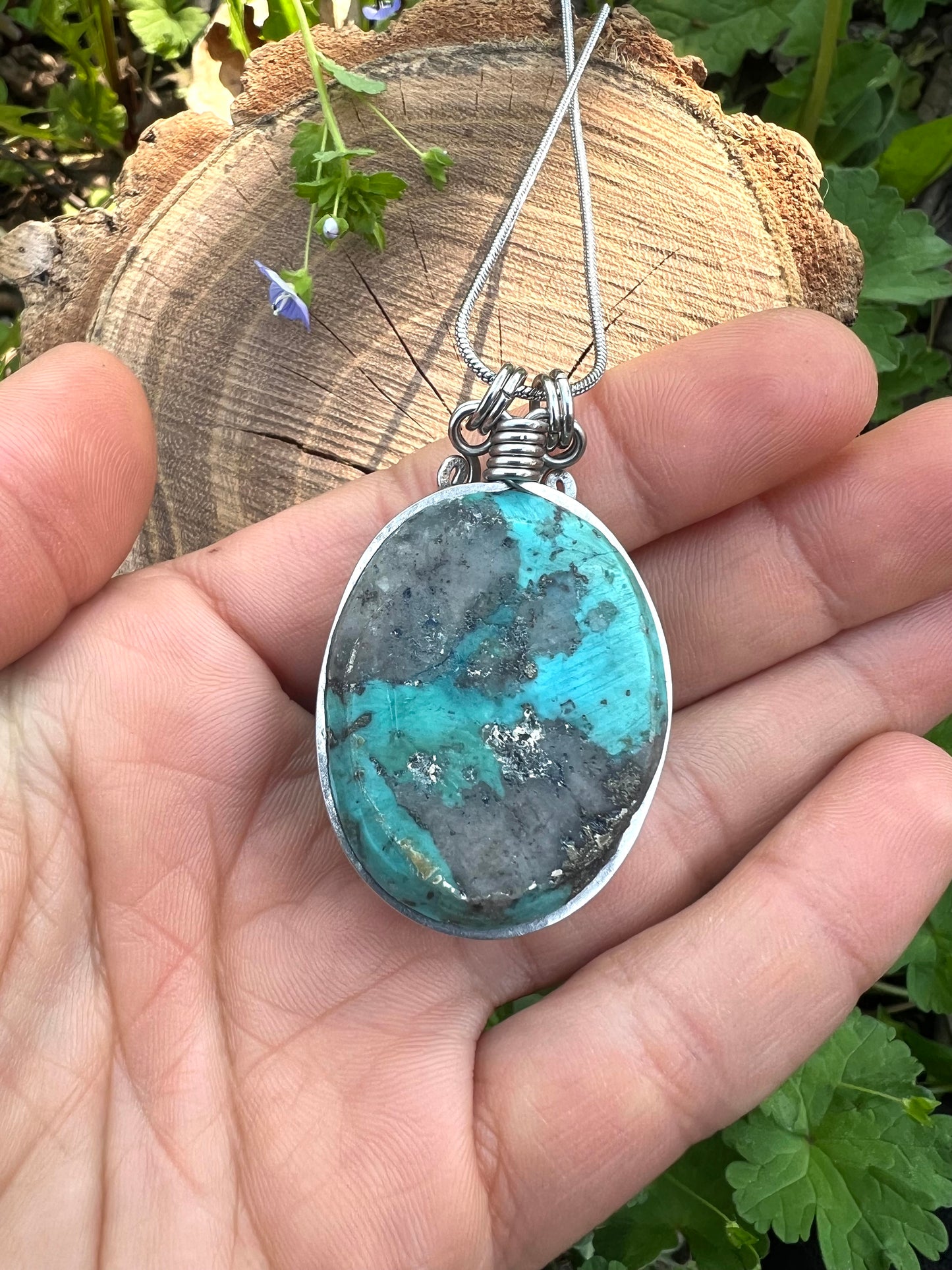 Collana con ciondolo di Turchese reale
