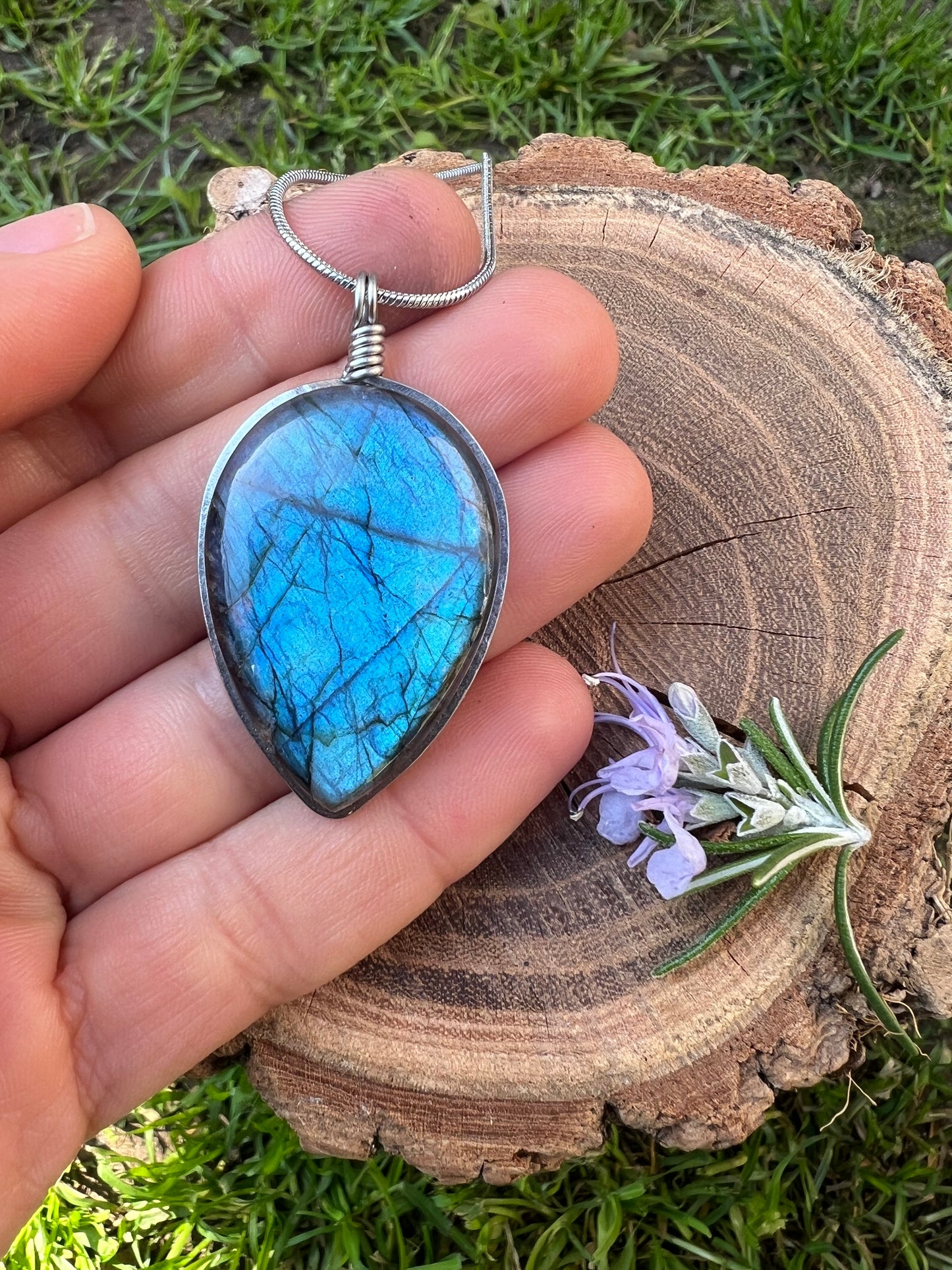 Collana con Labradorite blu intenso - Labradorite Mistica