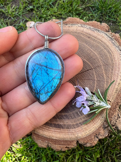 Collana con Labradorite blu intenso - Labradorite Mistica