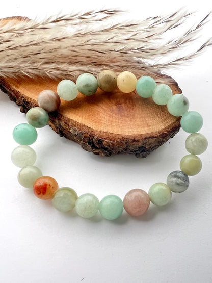 Bracciale di Amazzonite a Sfere: Eleganza in Diverse Misure