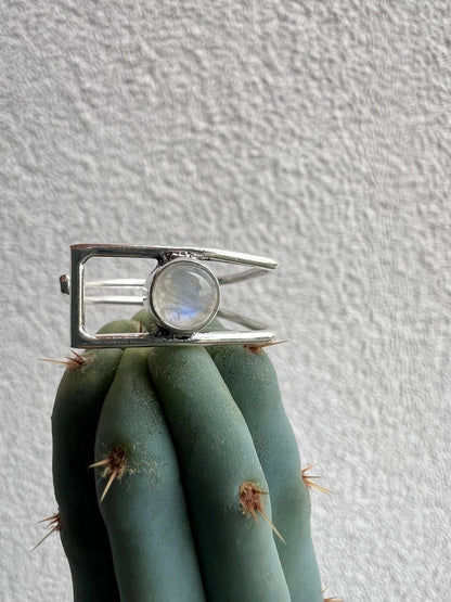 Anello Minimalist con Pietre Naturali – Finitura Argento 925 – Misura Regolabile