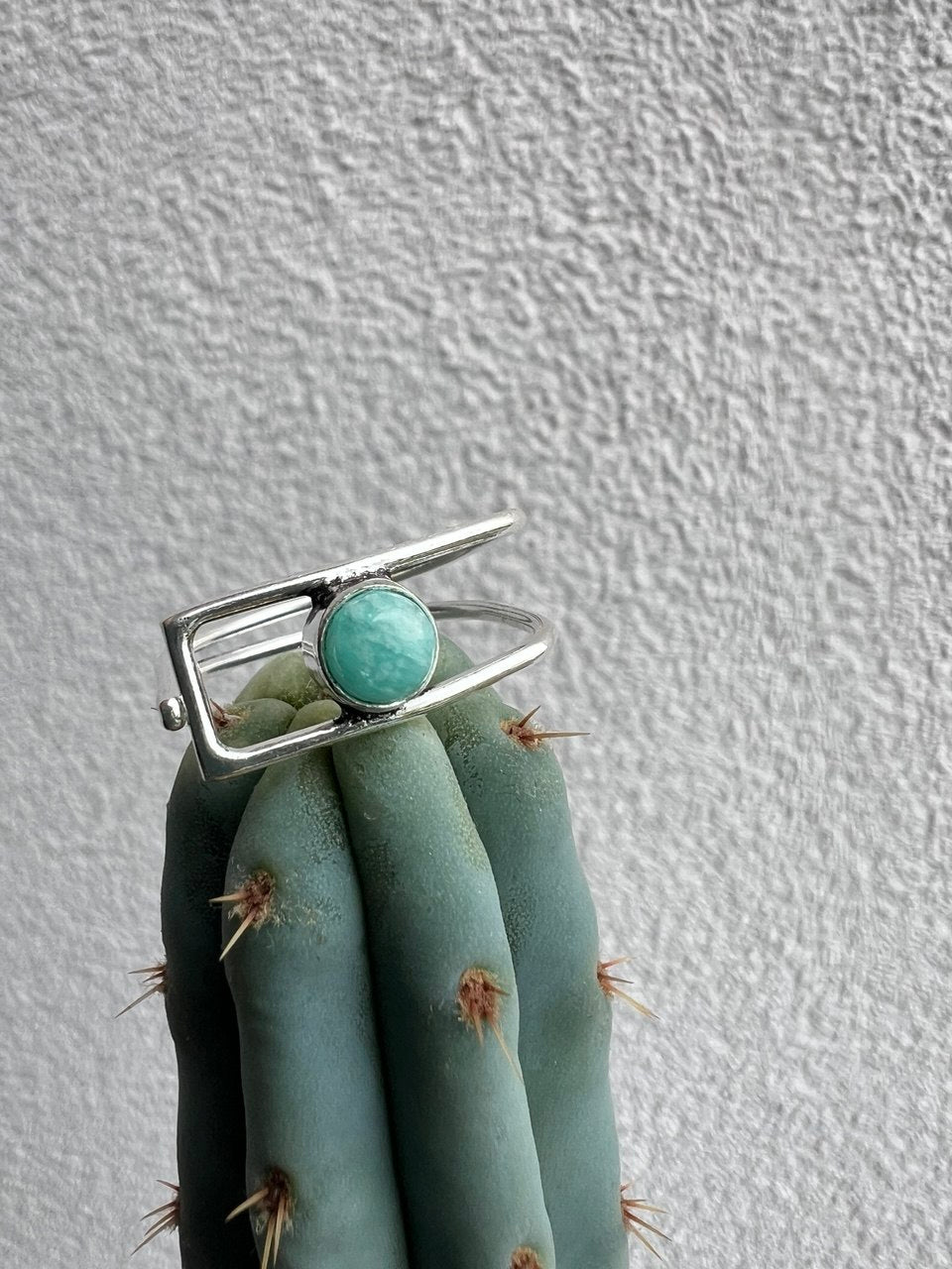 Anello Minimalist con Pietre Naturali – Finitura Argento 925 – Misura Regolabile