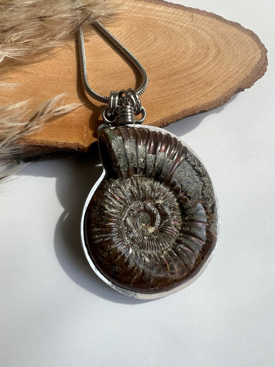 Collana Ammonite Fossile