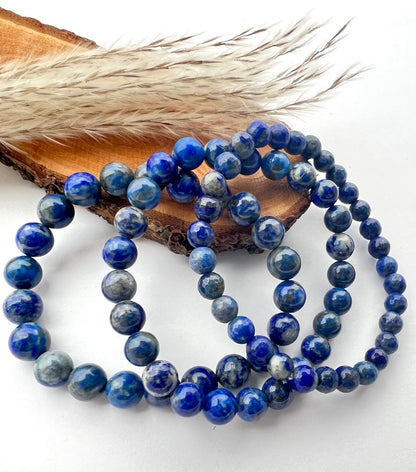 Bracciale di Lapislazzuli a Sfere: Eleganza in Diverse Misure