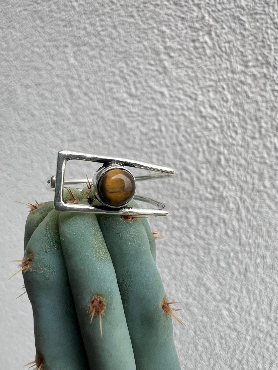 Anello Minimalist con Pietre Naturali – Finitura Argento 925 – Misura Regolabile