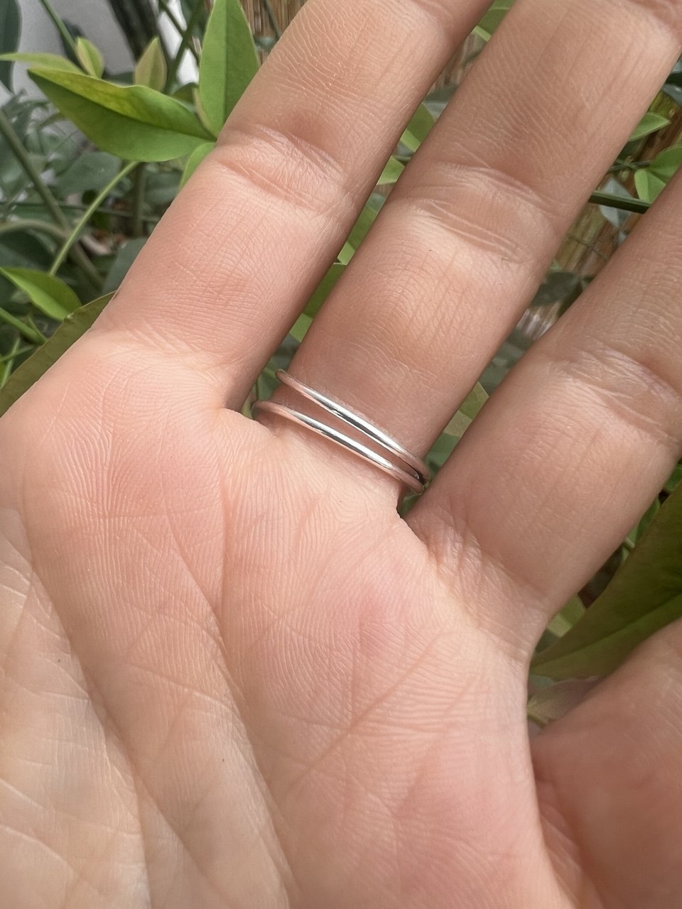Anello Minimalist con Pietre Naturali – Finitura Argento 925 – Misura Regolabile