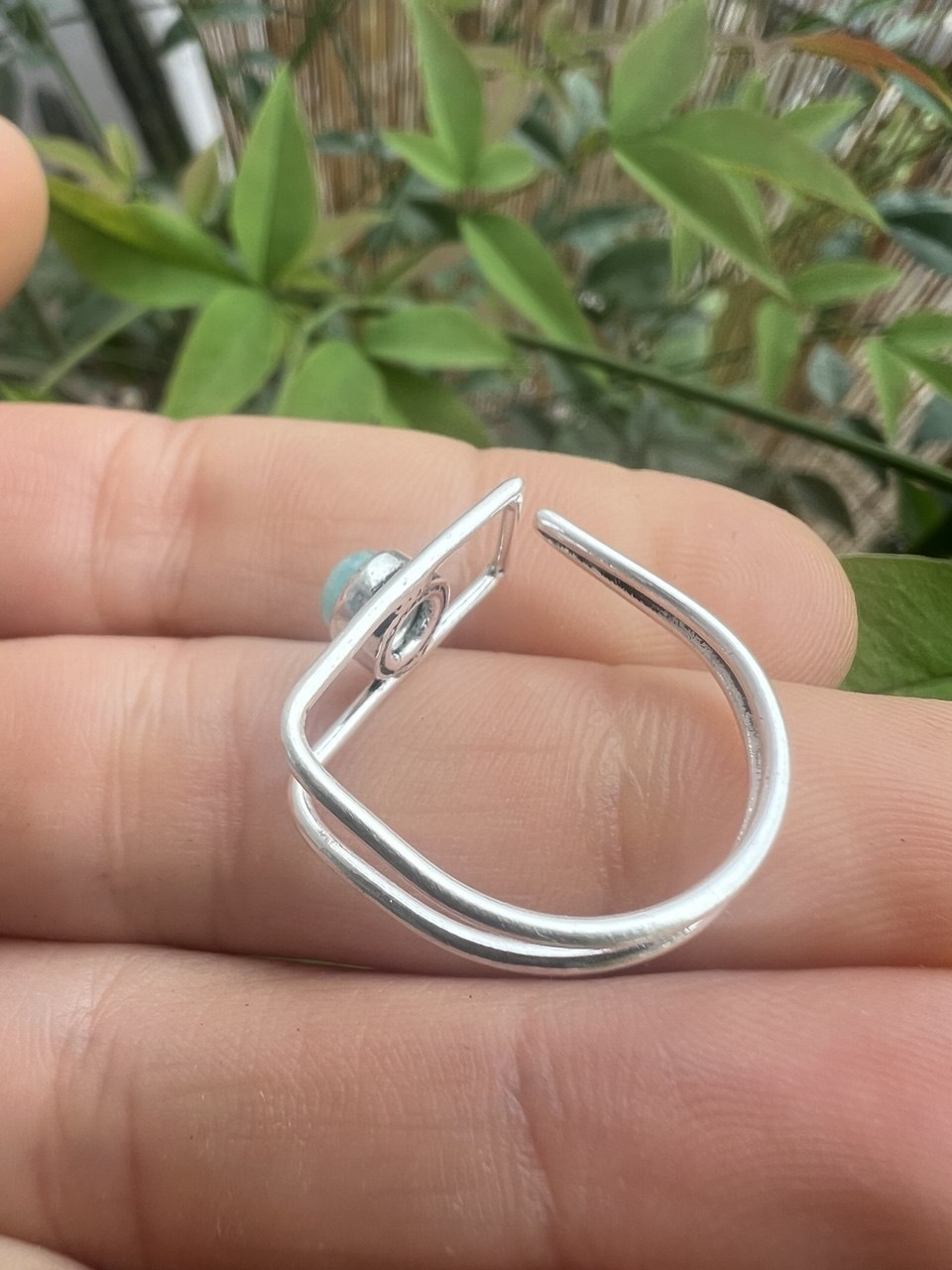 Anello Minimalist con Pietre Naturali – Finitura Argento 925 – Misura Regolabile