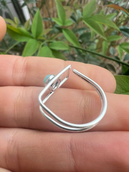 Anello Minimalist con Pietre Naturali – Finitura Argento 925 – Misura Regolabile