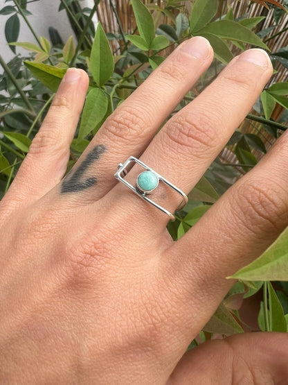 Anello Minimalist con Pietre Naturali – Finitura Argento 925 – Misura Regolabile