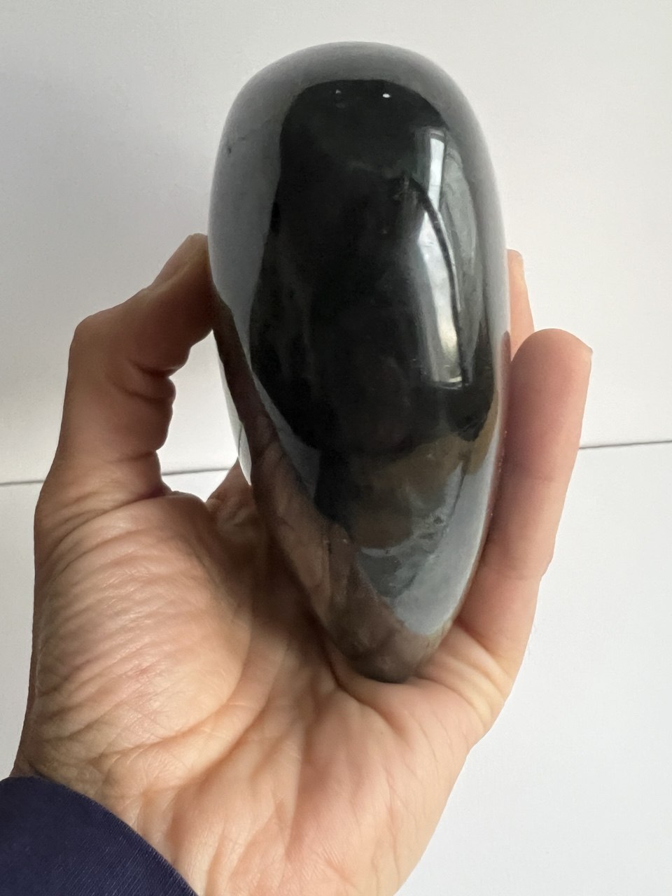 Cuore di Labradorite Qualità Superiore AAA+++  Iridescenza Blu Elettrico – 731g