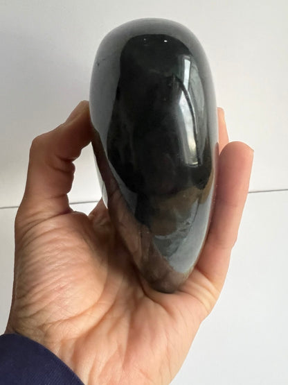 Cuore di Labradorite Qualità Superiore AAA+++  Iridescenza Blu Elettrico – 731g