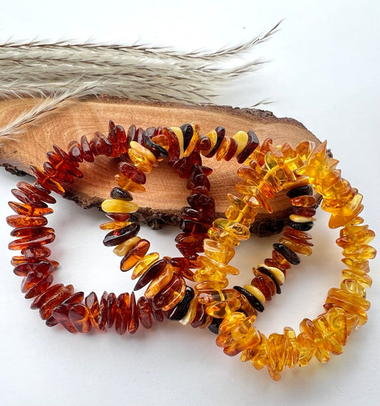 Bracciale di Ambra cips: Eleganza in Diverse Tonalità