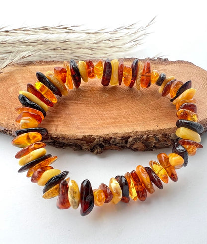 Bracciale di Ambra cips: Eleganza in Diverse Tonalità