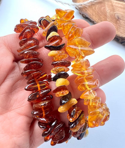 Bracciale di Ambra cips: Eleganza in Diverse Tonalità
