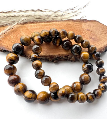 Bracciale di Occhio di tigre a Sfere: Eleganza in Diverse Misure