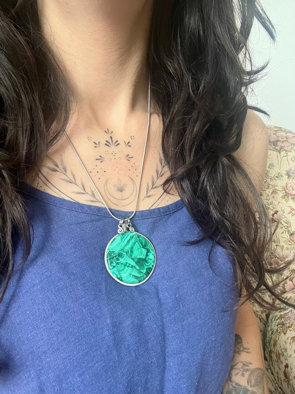 Collana con Malachite alta qualità - Collana Malachite Floresta