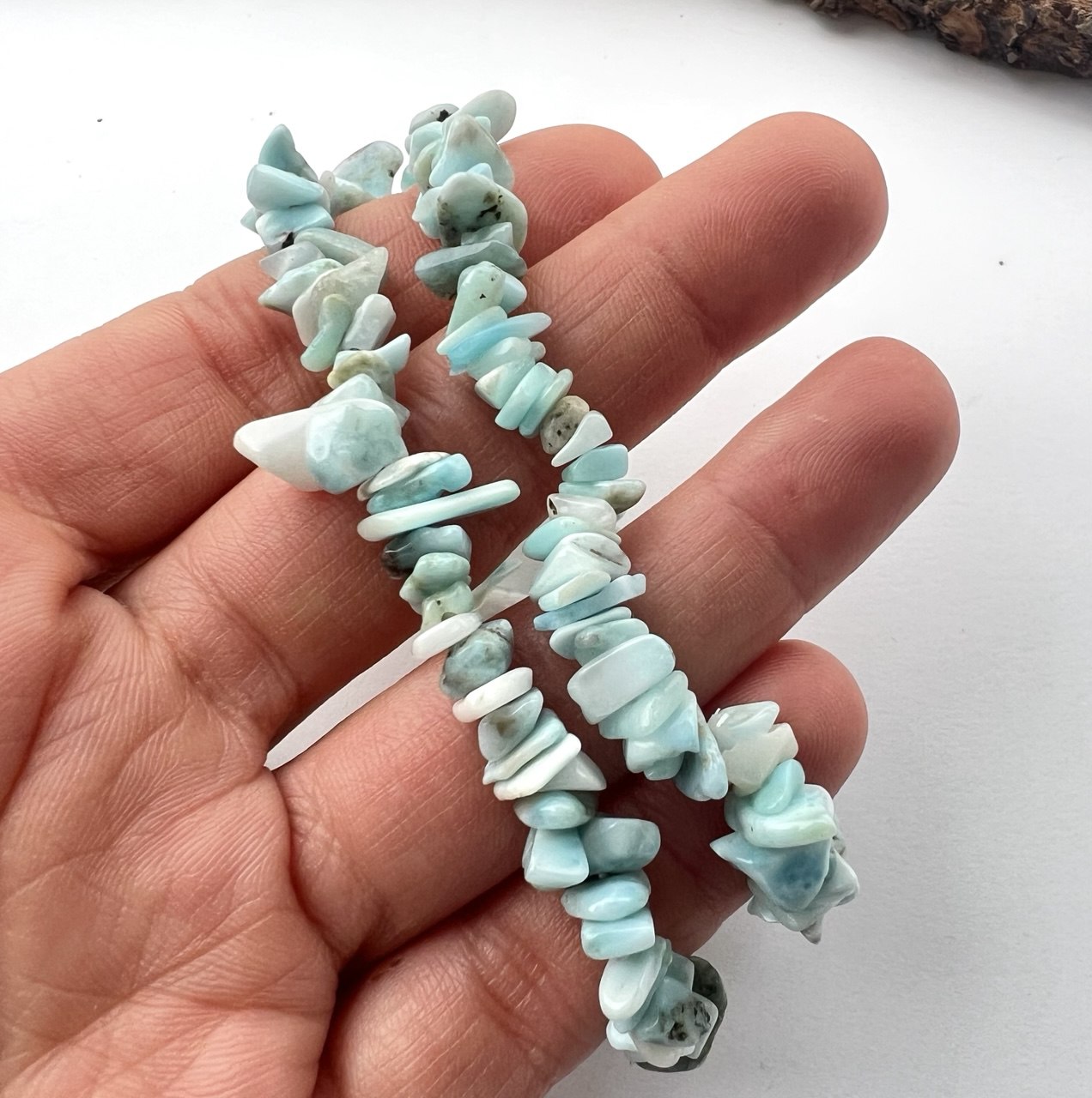 Bracciale di Larimar cips : Eleganza in Diverse sfumature