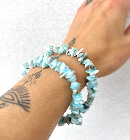 Bracciale di Larimar cips : Eleganza in Diverse sfumature