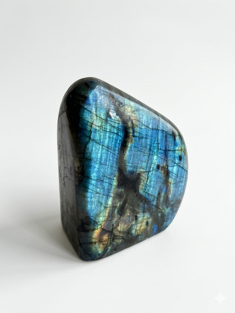 Labradorite Naturale 352g – Riflessi Blu Elettrico