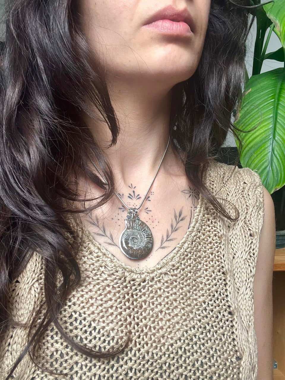 Collana Ammonite Fossile