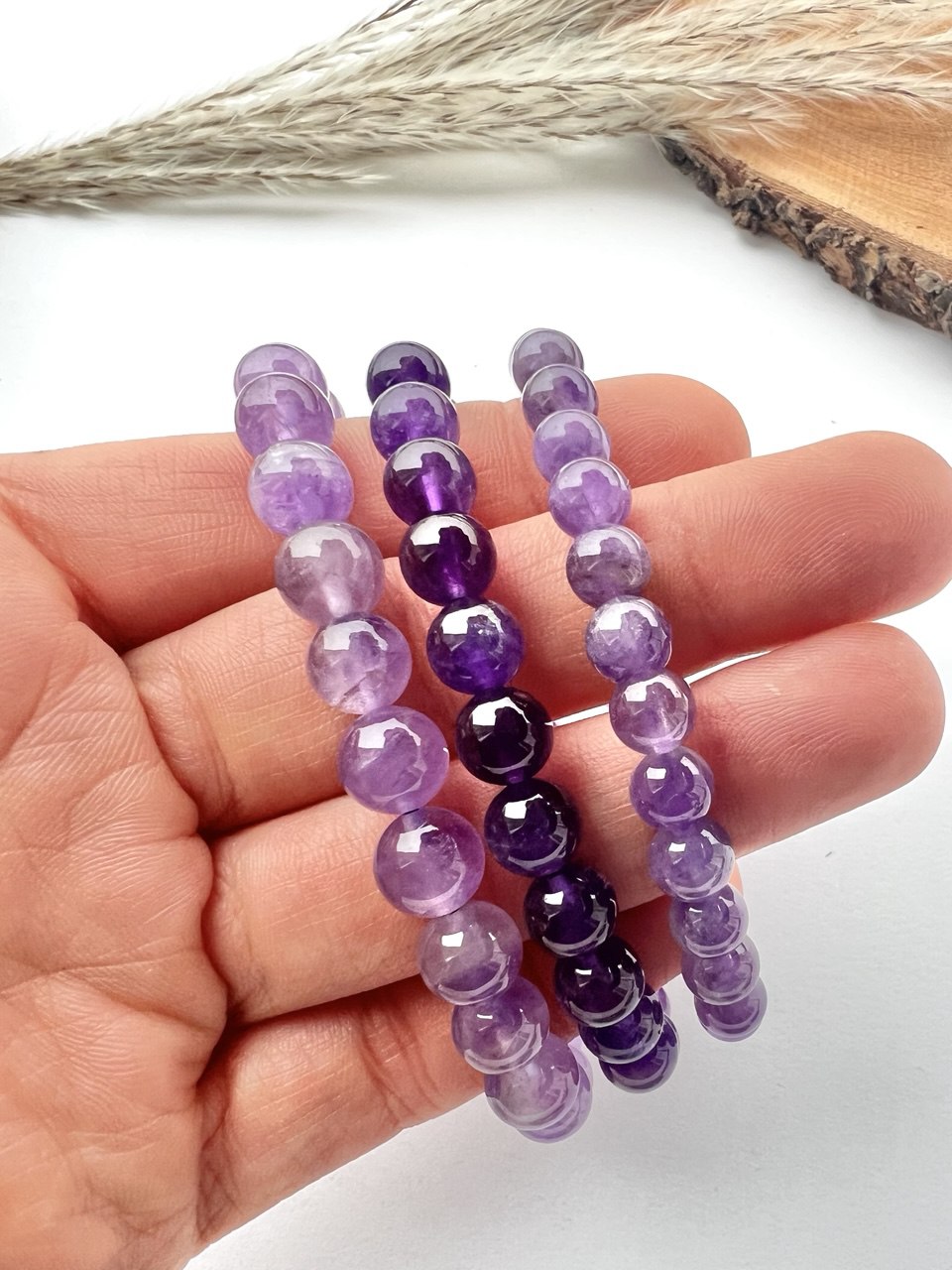 Bracciale di Ametista a Sfere: Eleganza in Diverse Misure