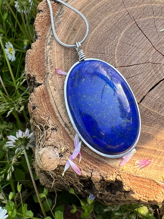 Collana con Lapislazzuli qualità superiore con costellazione di Pirite dorata