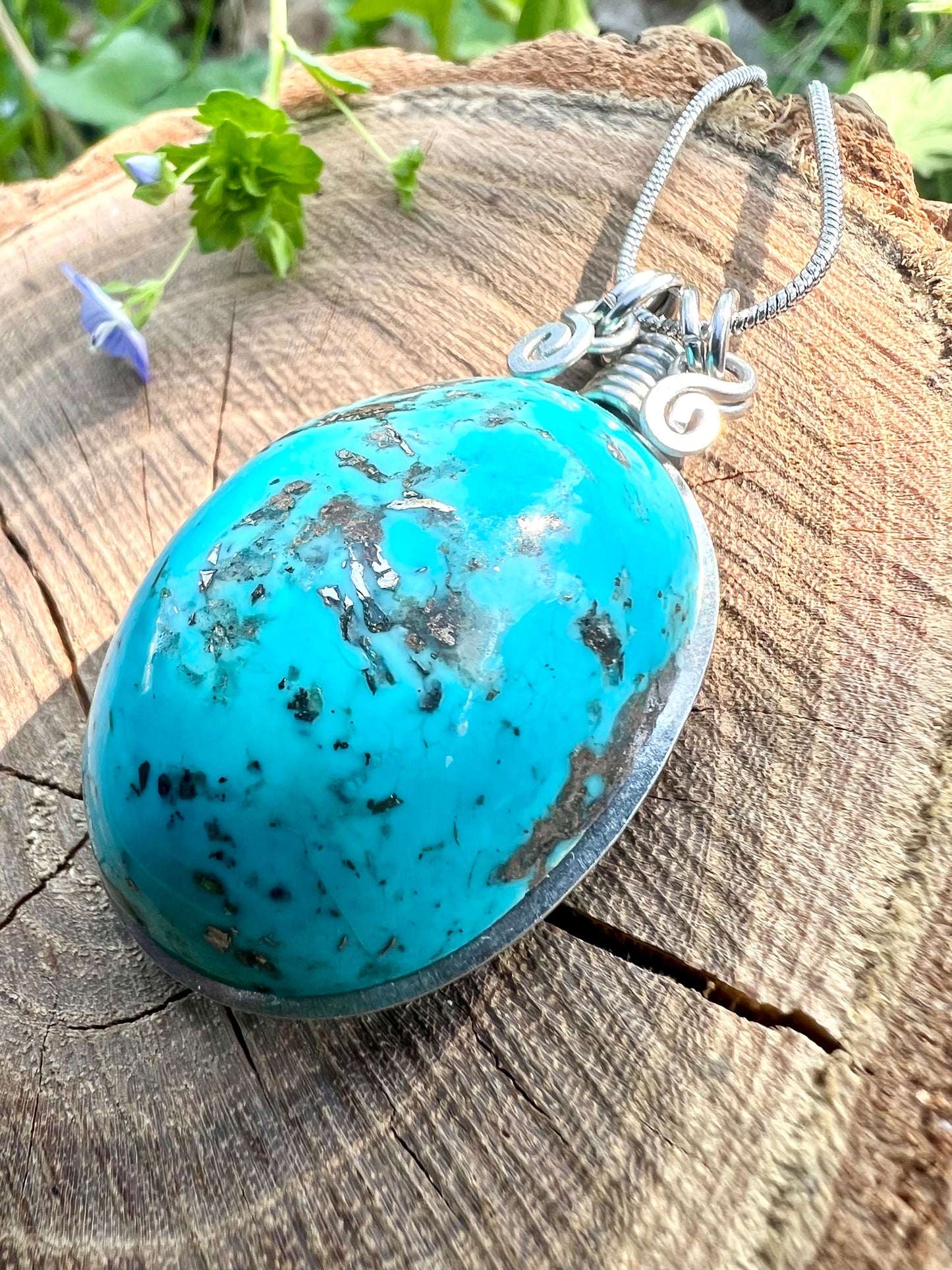 Collana con ciondolo di Turchese reale